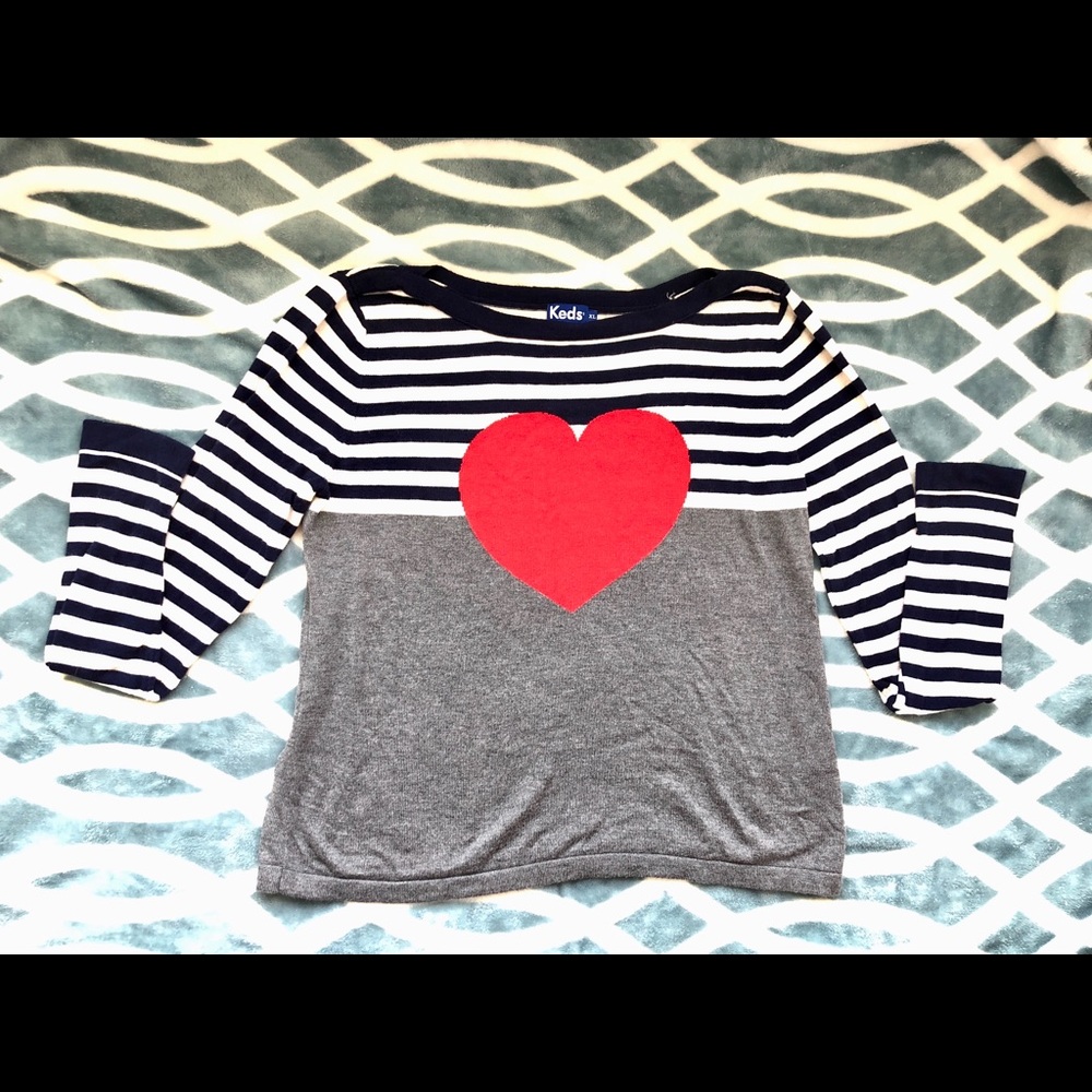 Girls Keds Heart Sweater